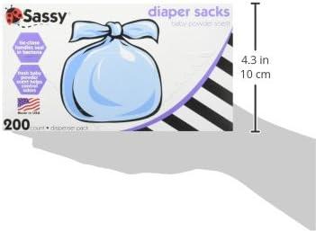 image:imageSassy Baby Disposable Diaper Sacks 200 Count Packaging may varyBlue