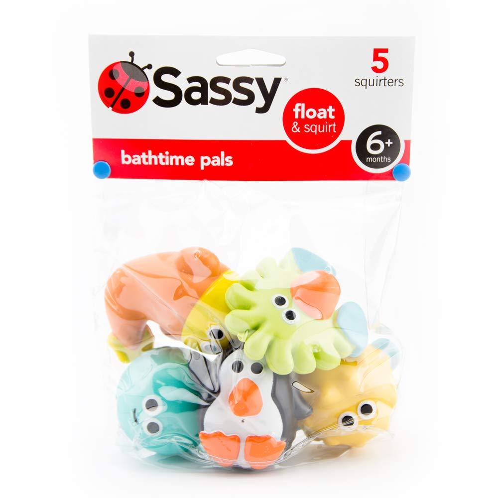 image:imageSassy Bathtime Pals Squirt and Float Toys 9 Months Set of 5 Sea Characters