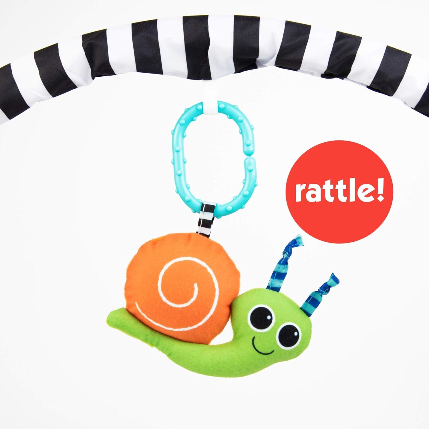 image:imageSassy Black amp White Tummy Time Playmat for Tummy or Back Play with Detachable Toys Ages 0 Months