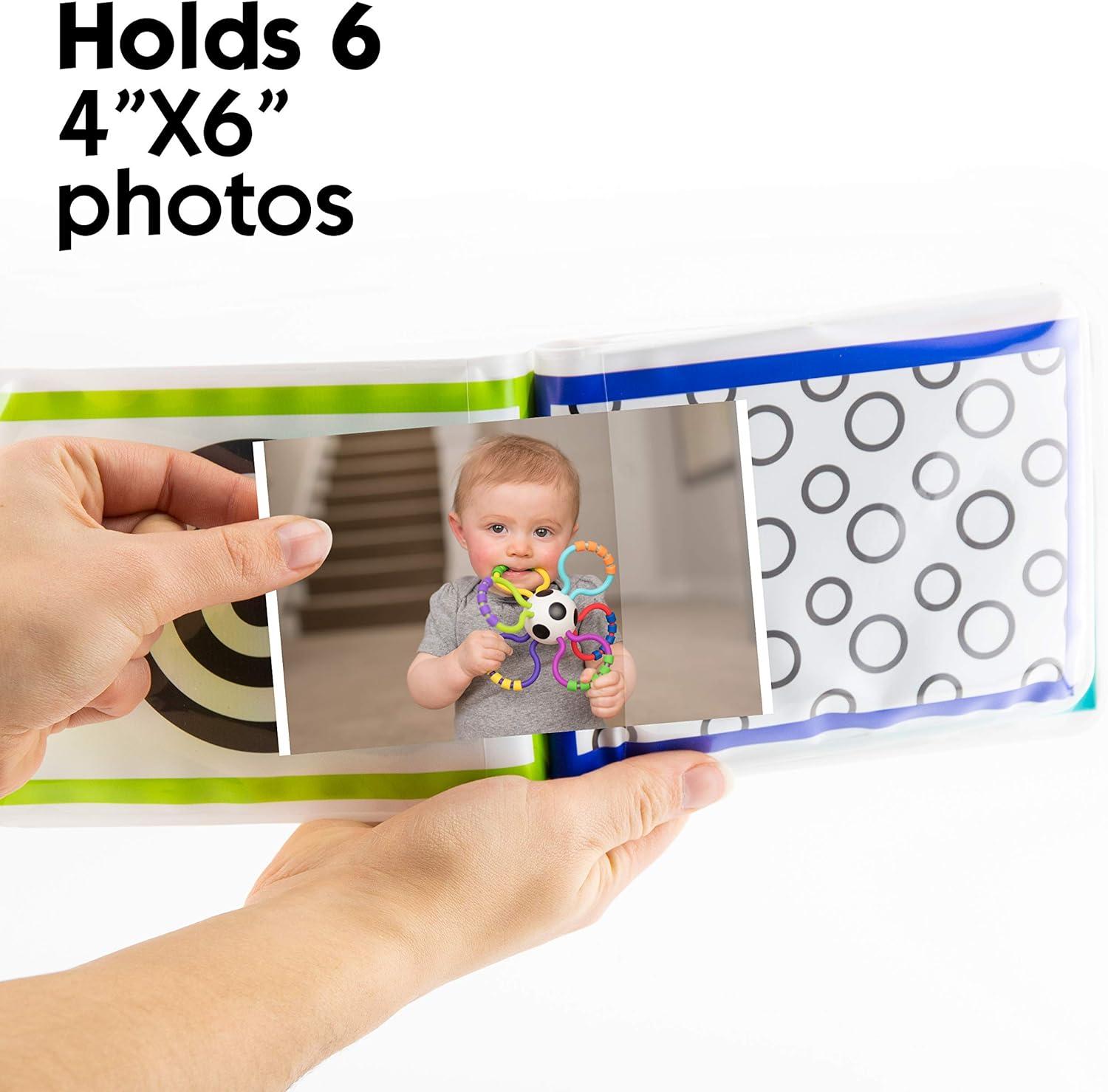 image:imageSassy Developmental Look Book Photo Album High Contrast Colors and Patterns Drool Resistant Pages Hold Photos 0 Months1 Count Pack of 1