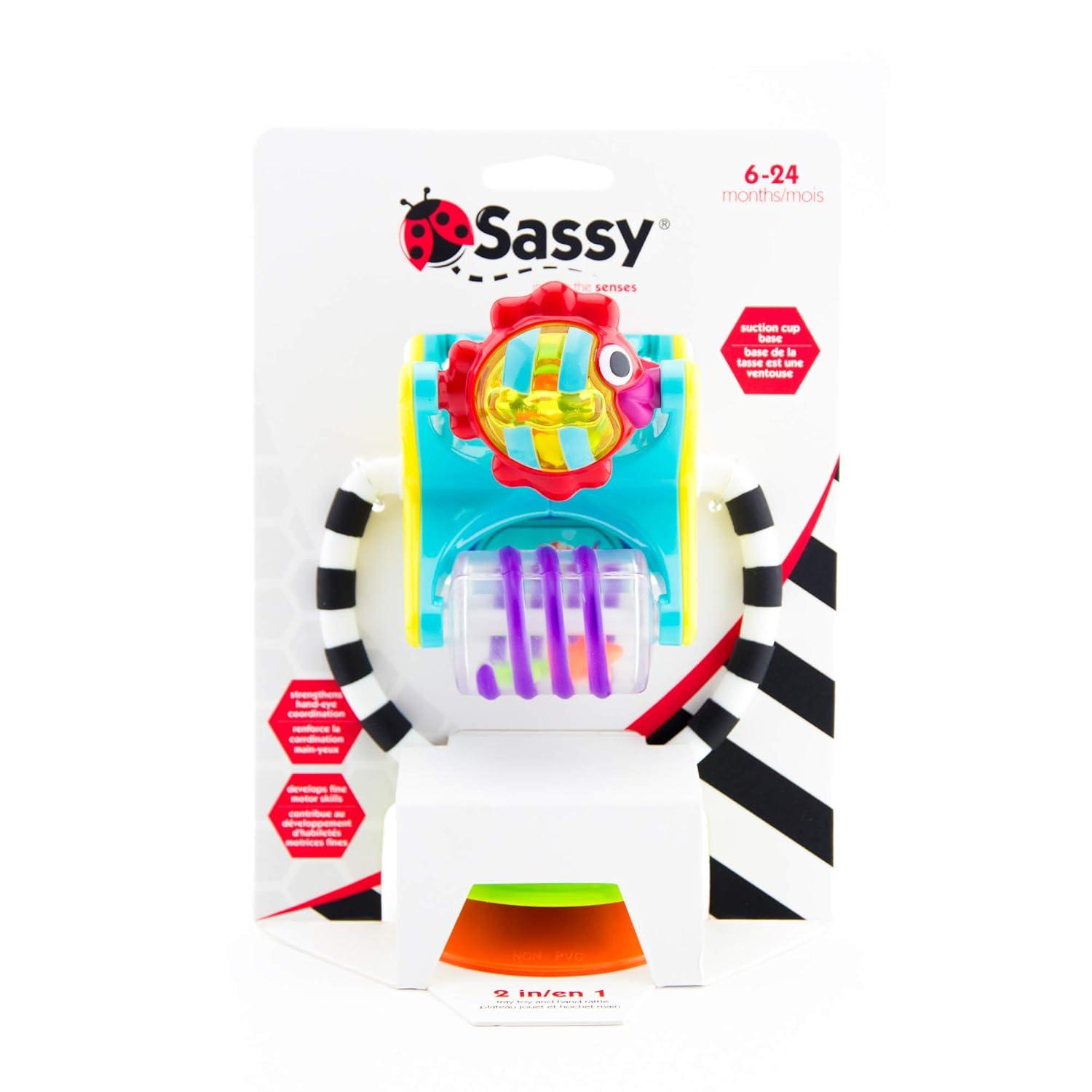 image:imageSassy Fishy Fascination Station 2in1 Suction Cup High Chair Toy Developmental Tray Toy for Early Learning Ages 6 MonthsFishy Fascination