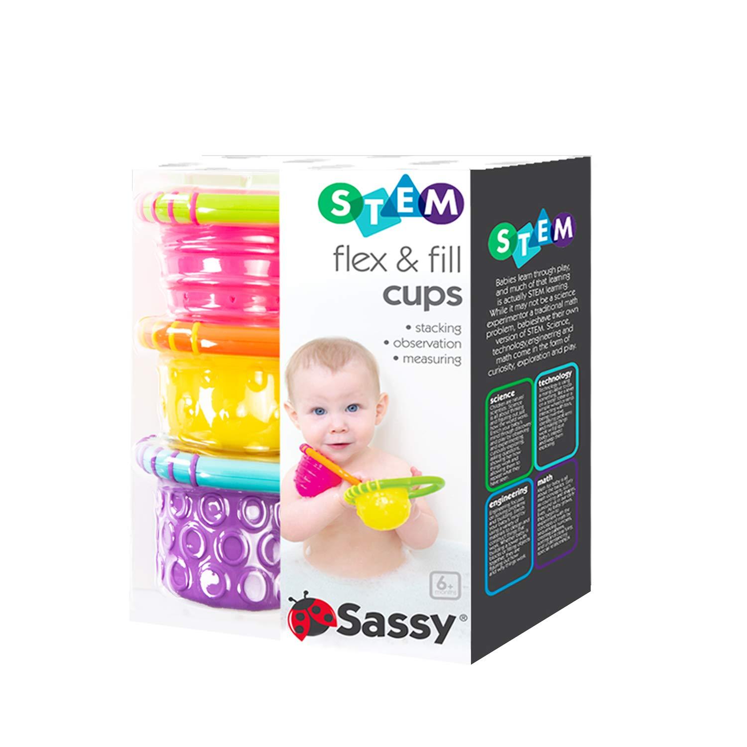 image:imageSassy Flex amp Fill Cups 3Piece Bath Toys