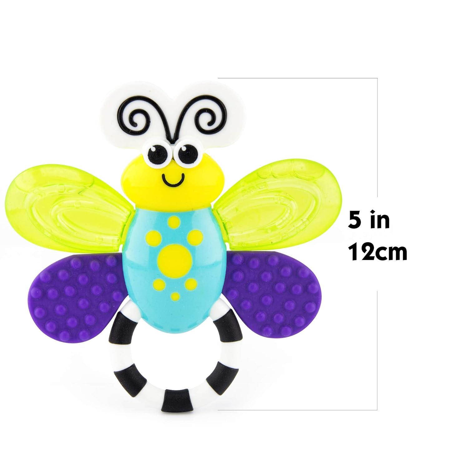 image:imageSassy Flutterby Teether WaterFilled Teether Soothes Gums Variety of Textures Massage Gums For Ages 3 Months and Up 80106Flutterby