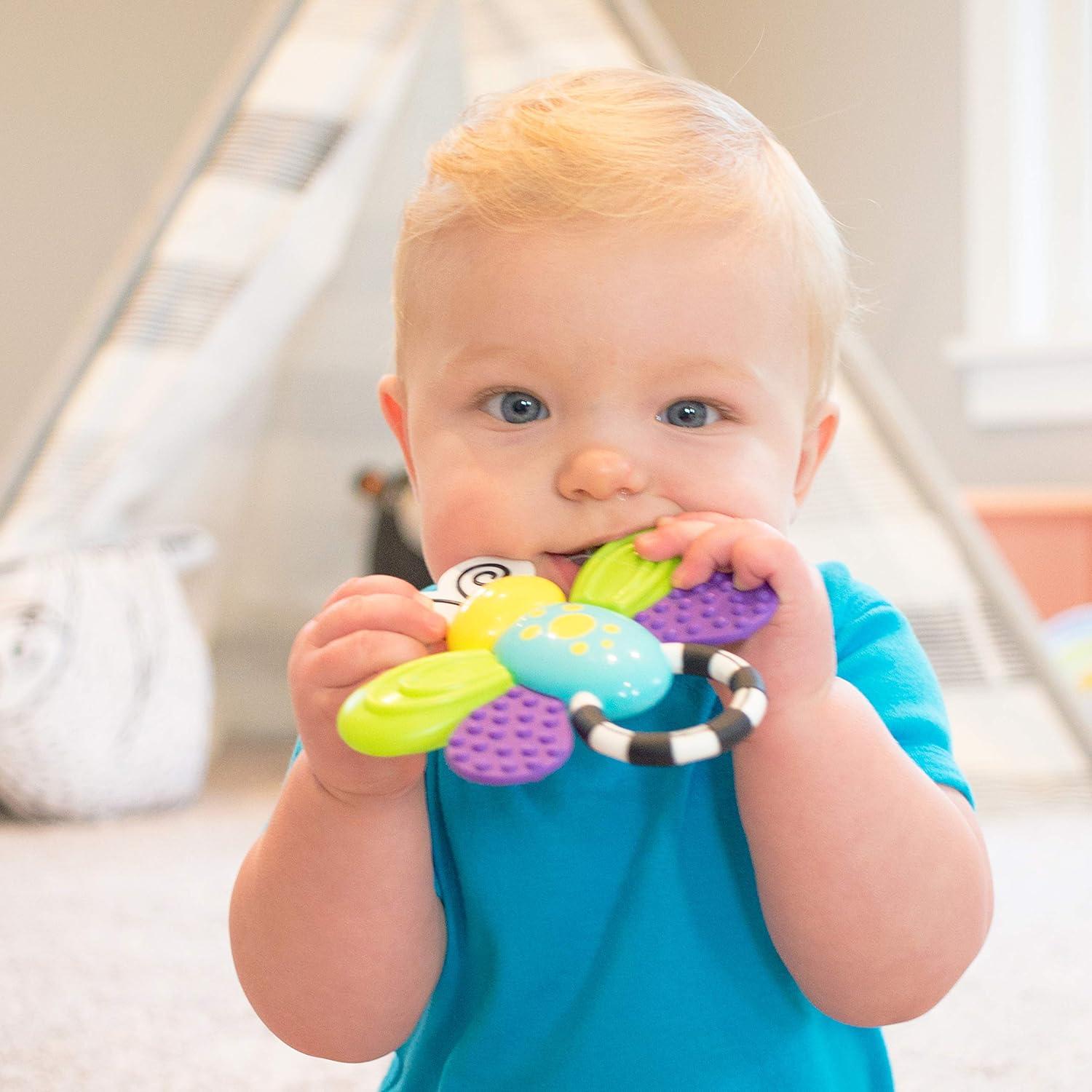 image:imageSassy Flutterby Teether WaterFilled Teether Soothes Gums Variety of Textures Massage Gums For Ages 3 Months and Up 80106Flutterby