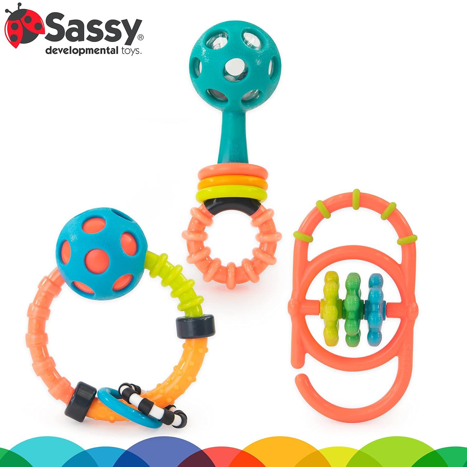 image:imageSassy My First Rattles Newborn Gift Set with 3 Soft and Flexible Rattles Ages 0 Months3 Piece Set