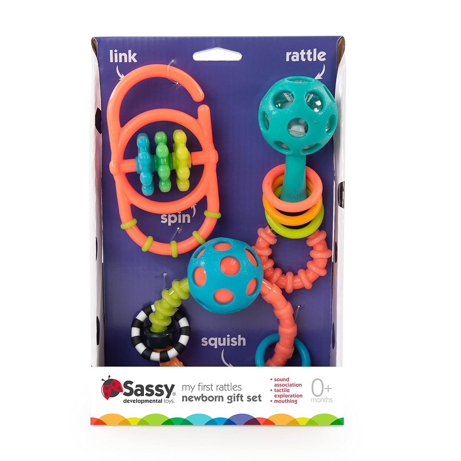 image:imageSassy My First Rattles Newborn Gift Set with 3 Soft and Flexible Rattles Ages 0 Months3 Piece Set