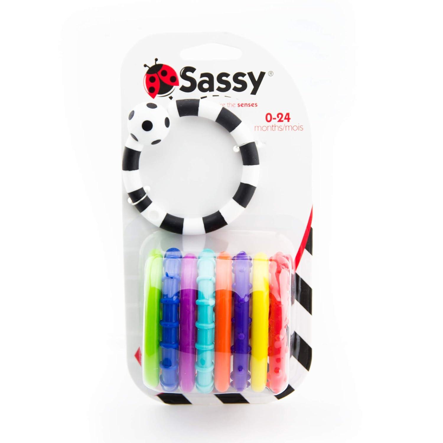 image:imageSassy Ring O Links 9 Piece Set Links for Stroller or Carrier Seat 0 MonthsMulticolorAssorted