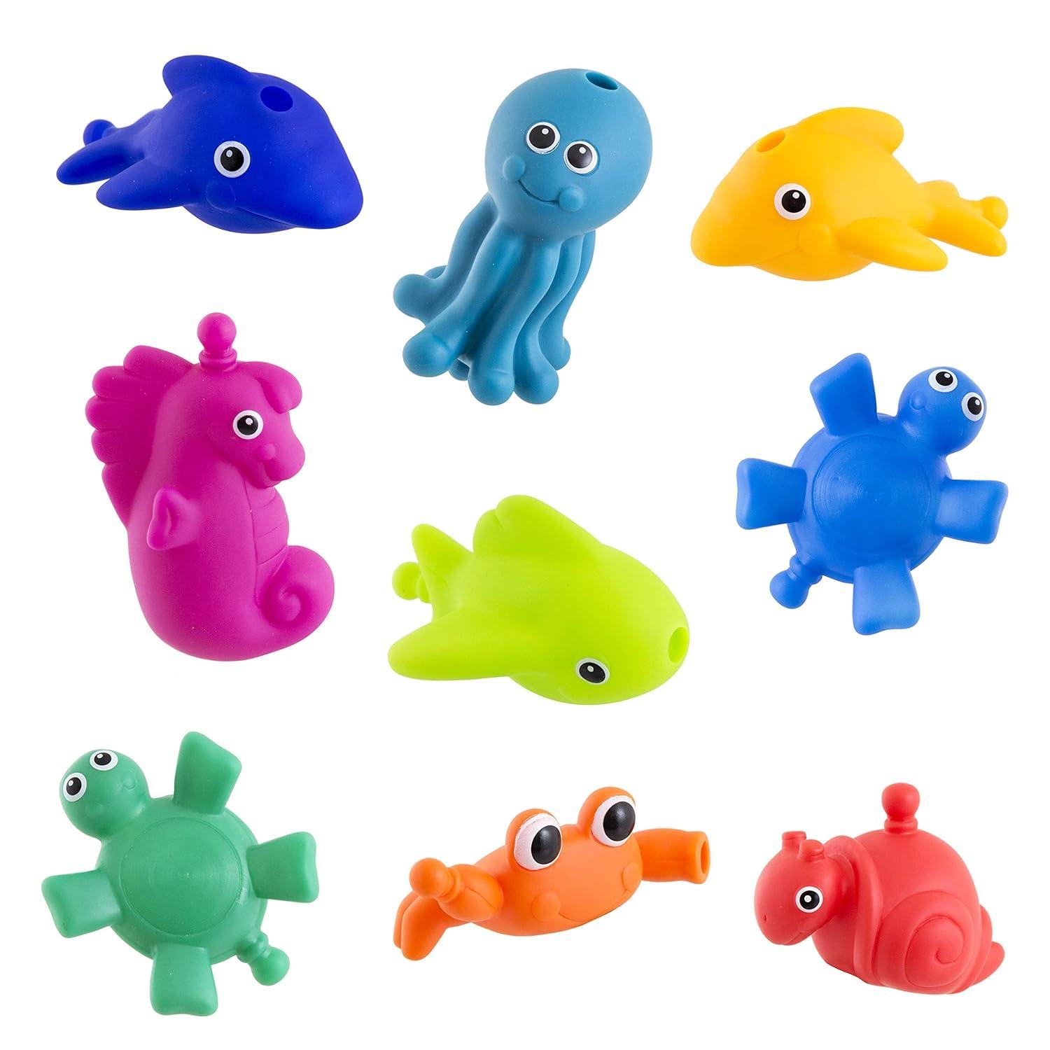 image:imageSassy Snap and Squirt Sea Creatures 6 Months Set of 9 Sea Characters Includes Storage Bag with Two Large Suction CupsSnap Squirt Sea Creatures 9pc