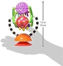 image:imageSassy Teethe amp Twirl Sensation Station 2in1 Suction Cup High Chair Toy Developmental Tray Toy for Early Learning Ages 6 Months1 Count Pack of 1