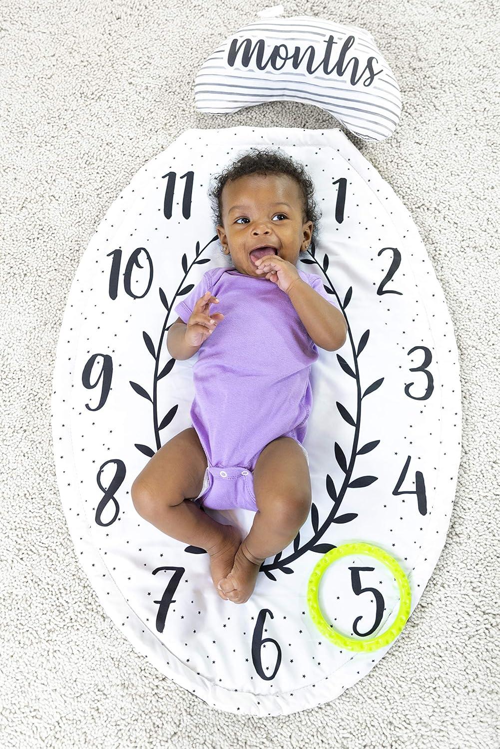image:imageSassy Tummy Time Play Mat with Large Mirror Cushioned Reversible Support Bolster and Teething Ring Age 0
