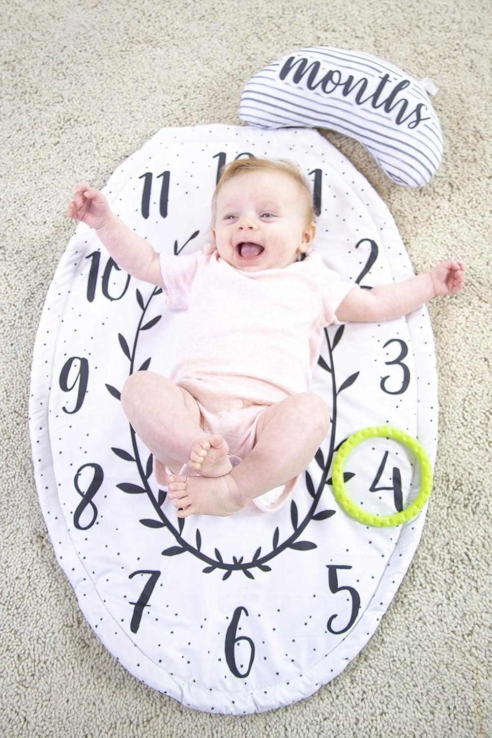 image:imageSassy Tummy Time Play Mat with Large Mirror Cushioned Reversible Support Bolster and Teething Ring Age 0