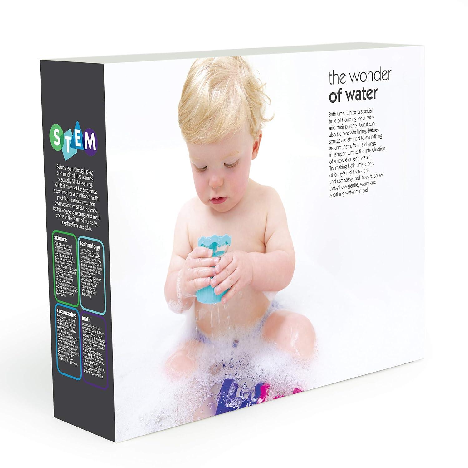 image:imageSassy Whirling Wheel Waterfall amp Rain Barrel Connecting Tubes 9Piece Set Ages 6 MonthsRain Barrels Connecting Funnels