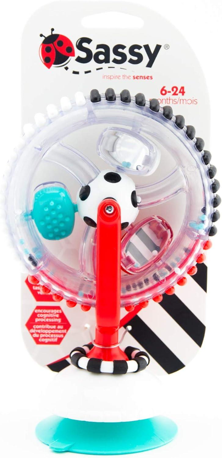 image:imageSassy Wonder Wheel Black amp White Developmental Suction Cup Toy Ages 6 Months1 Count Pack of 1