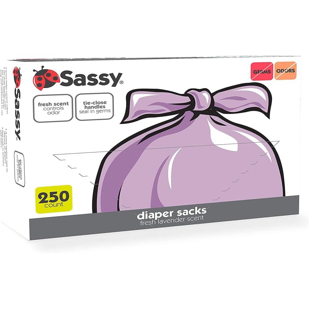 image:imageSassy Baby Disposable Diaper Sacks 200 Count Packaging may varyPurple