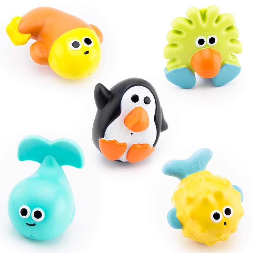 image:imageSassy Bathtime Pals Squirt and Float Toys 9 Months Set of 5 Sea Characters