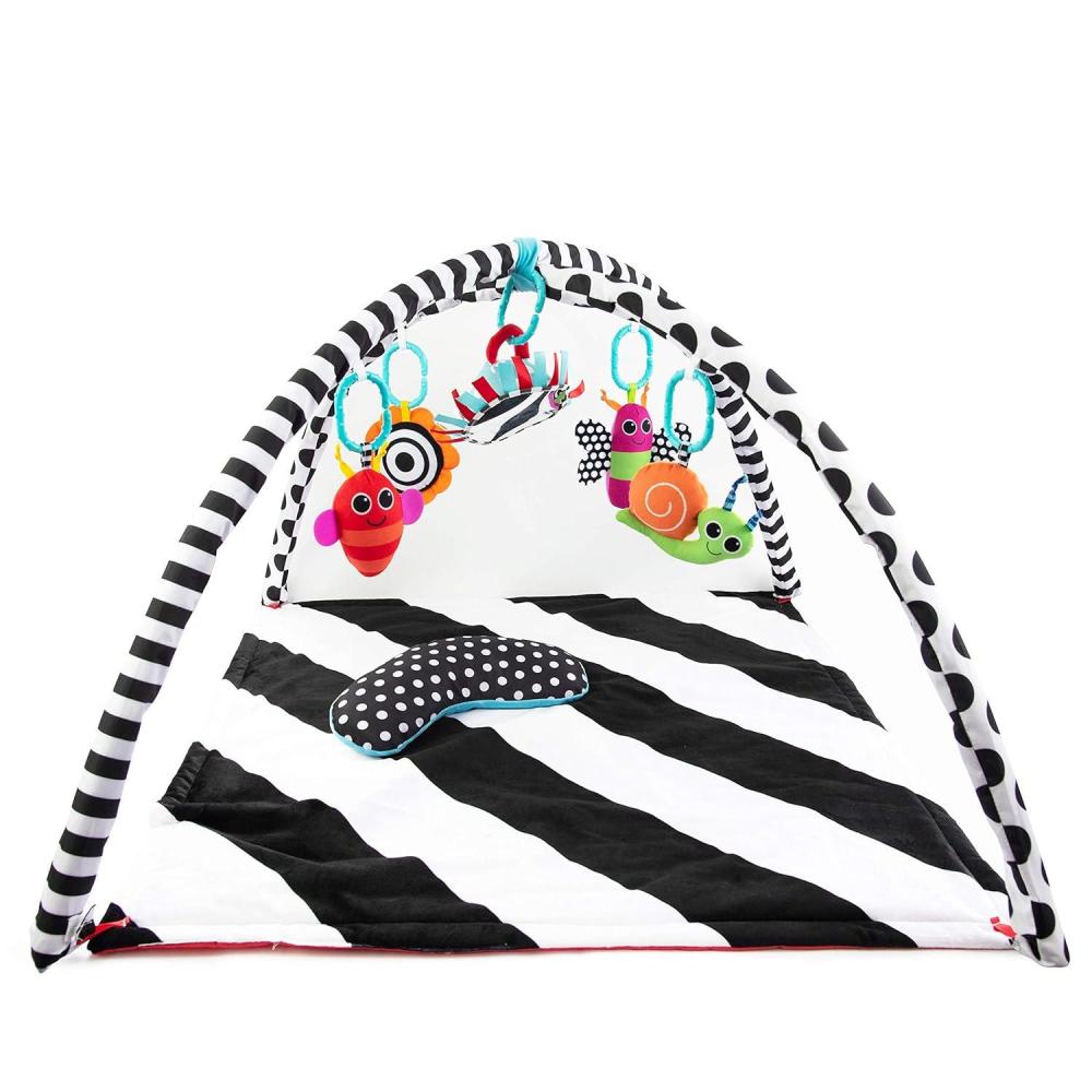 image:imageSassy Black amp White Tummy Time Playmat for Tummy or Back Play with Detachable Toys Ages 0 Months