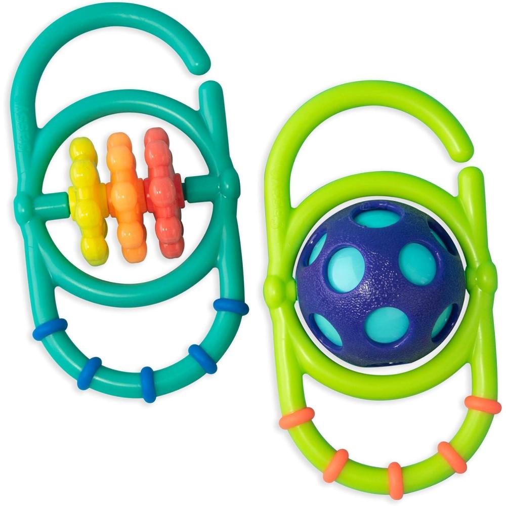 image:imageSassy Linky Links Rattle Set Use Apart or Link Together  2 Pack for Ages 3 Months2 Piece Set