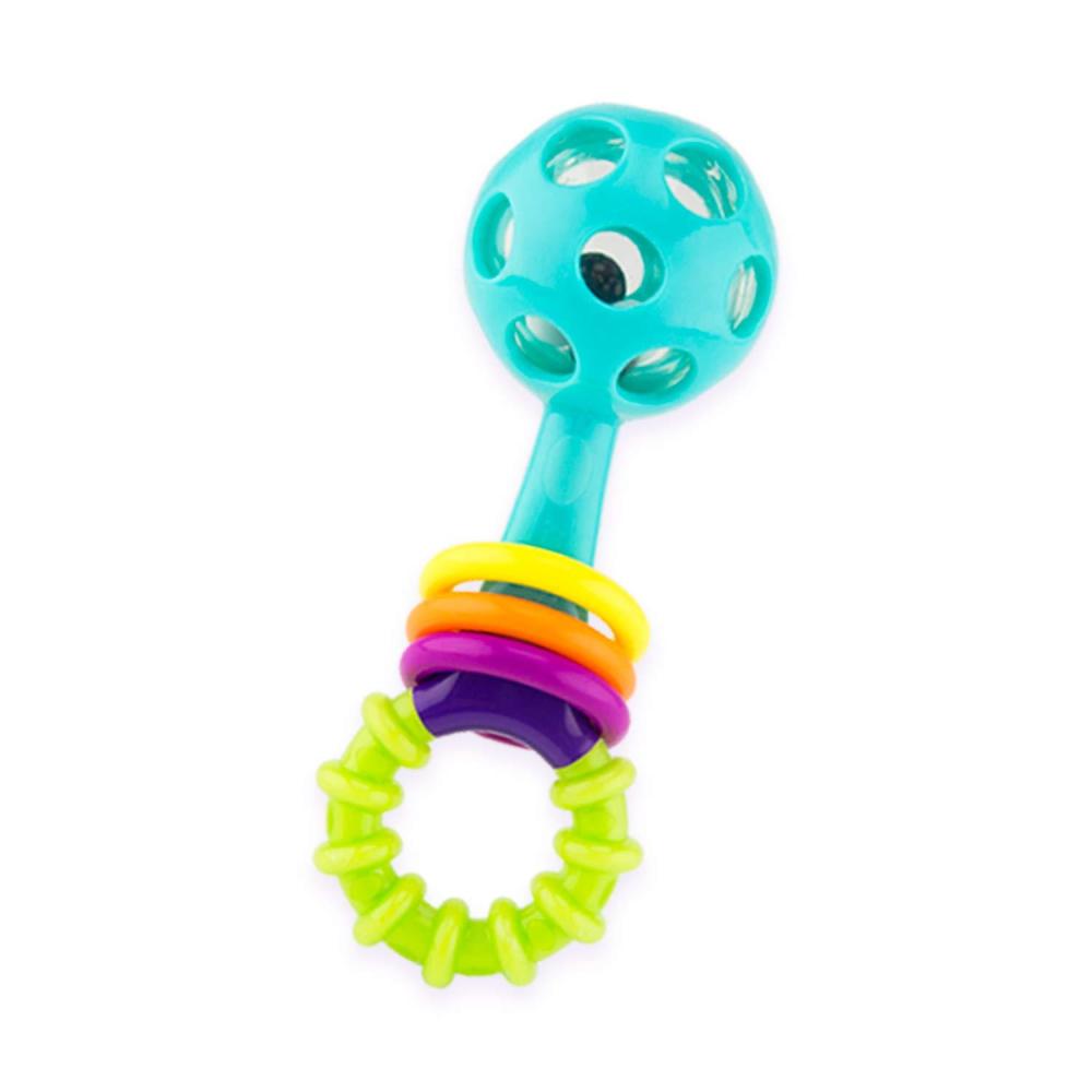 image:imageSassy PeekaBoo Beads Rattle Developmental Toy with High Contrast Colors Flexible Soft Plastic for Ages Newborn and Up