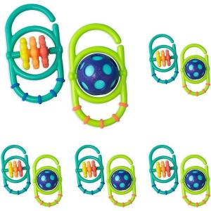 Sassy Linky Links Rattle Set, Use Apart or Link Together – 2 Pack, for Ages 3+ Months(2 Piece Set (Pack of 5))