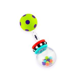 Sassy Spin Shine Rattle Developmental Toy (Colors May Vary)(Spin Shine Rattle)